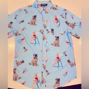 Sandlot (The beast & Wendy Peffercorn) collared shirt. Adult Medium.